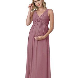 Azazie Yetta Maternity Dress in Vintage Mauve Size 8